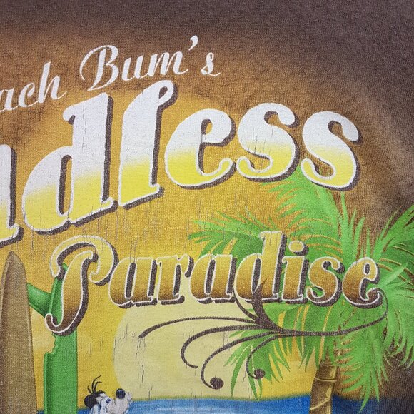 Vintage DISNEY Tee Shirt Large US L Beach Bum's Endless Paradise California - Picture 13 of 16